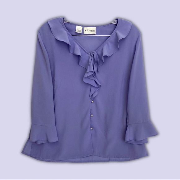 VINTAGE | Lavender K.C. Studio Blouse - Picture 2 of 5